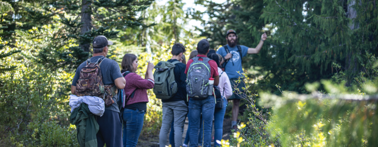 Image of graduate students outside